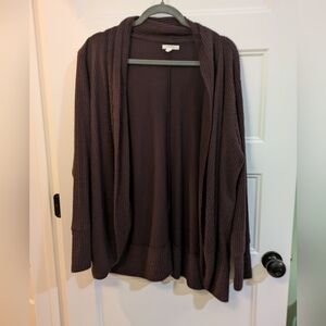 Maurices Dark Brown Open Front Cardigan